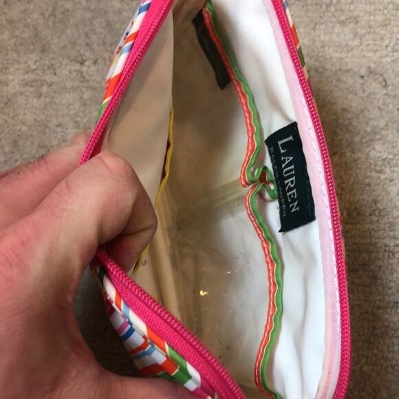 Lauren Ralph Lauren colorful striped makeup bag - Picture 7 of 12
